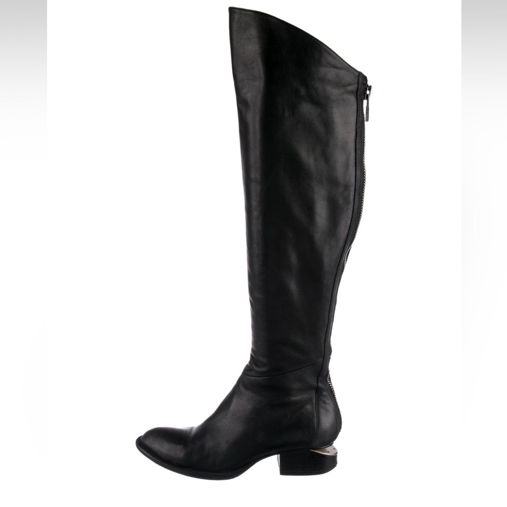Alexander Wang over the knee boots with back zip and cut out heel